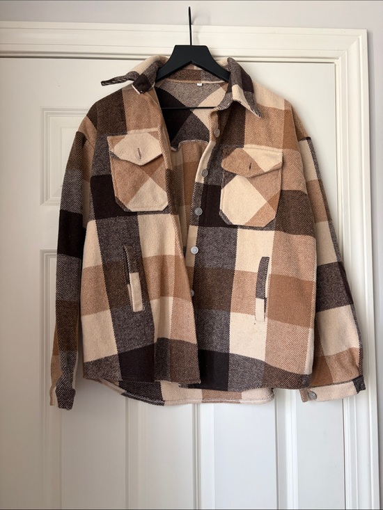 Jackets & Blazers - Women's Brown Plaid Jacket